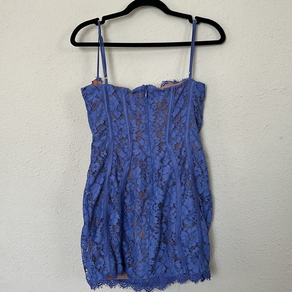 HOUSE‎ OF CB 'Lala' Lavender Lace Mini Dress purple corset NWOT size S - Picture 6 of 11